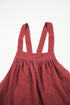 Boho Casual Knotted Back Strap Cotton Bib Front Wide Leg Jumpsuit